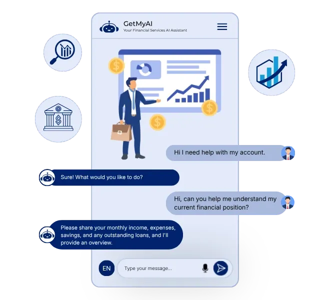 AI financial services chatbot and virtual assistant